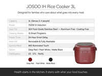 Cuisinière à riz électromagnétique IH avec écran LCD, 8 modes, préréglage 24h, cuve en acier inoxydable 304 sans revêtement, personnalisable OEM