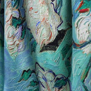 100% soie satin perlé, simple et magnifique [Lumière de lune au-dessus de l'étang de lotus] [Floral pastoral] 108*108cm / 42.52*42.52 pouces - Product Image 4