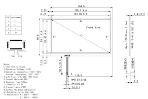 Schermo touch <span class=keywords><strong>screen</strong></span> resistivo a 4 fili da 7 pollici per display LCD da 7 pollici AT070TN90 AT070TN92 - Product Image 4