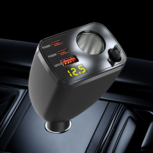 OEM Auto Zigaretten anzünder Adapter Supers chn eller QC3.0 PD 20W/30W Typ C 4-in-1 einziehbares Kabel Auto ladegerät für mehrere OTP OVP - Product Image 3