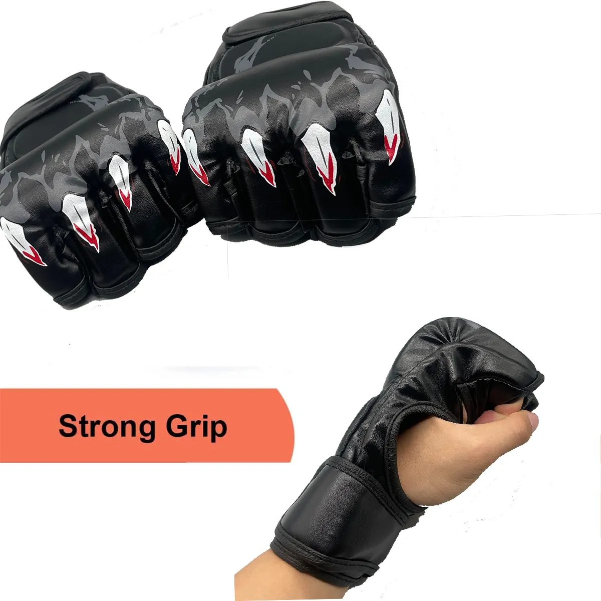 OEM MMA Sparring Gloves for Thai Training punching bag Work Open Palm Glove