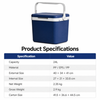 Glacière à roulettes isolée Coleman Xtreme |   Pour le camping, la plage, les pique-niques et les activités de plein air, conserve la glace jusqu'à 4 jours |   24L