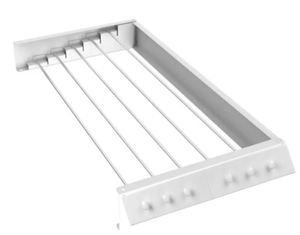 Treo Tường Nhôm Gấp Quần Áo Khô Giá Kim Loại Núm Móc Cho Phòng Tắm Ban Công Thư Đặt Hàng Đóng Gói Cho Quần Áo Cửa Hàng - Product Image 2