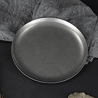 Assiette de service en acier inoxydable pour barbecue, personnalisable avec logo, grande et petite taille, pour camping et extérieur