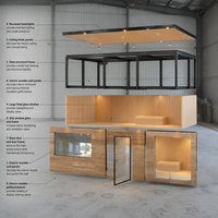 Cabine de sauna en bois massif avec bain spa, panneau de commande informatisé, chauffage électrique, pour villa et hôtel