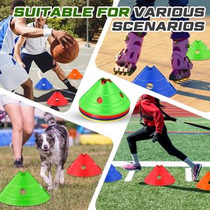 En gros, Cônes d'agilité de football Umbo de 6 pouces de hauteur, à double usage (obstacle et cône), pour herbe haute, livrés avec sangle d'épaule - Product Image 6