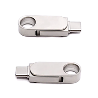 Clé USB Type C 2 en 1 rotative en métal OTG avec logo personnalisé, vente en gros, plusieurs capacités