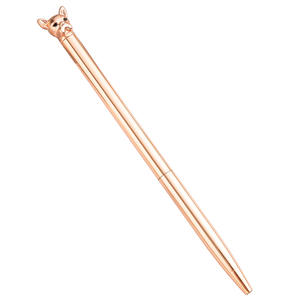 Creativo <span class=keywords><strong>Shar</strong></span>-<span class=keywords><strong>pei</strong></span> perro publicidad metal bolígrafo Impresión logotipo moda C al por mayor - Product Image 1