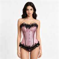Corset respirant en satin pour femme, amincissant et sculptant le corps entier, avec design ajustable pour une silhouette affinée, idéal pour les mariages