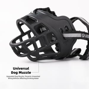 개를위한 개 총구 튼튼한 플라스틱 단단한 바구니 헐뜯고 마시는 원치 않는 짖는 씹는 것을 방지 - Product Image 5