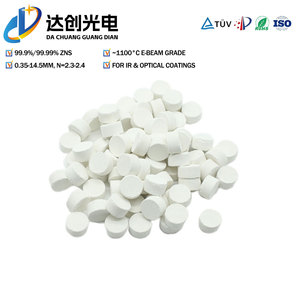 Tabletas <span class=keywords><strong>de</strong></span> Sulfuro <span class=keywords><strong>de</strong></span> <span class=keywords><strong>Zinc</strong></span> (ZnS) <span class=keywords><strong>de</strong></span> Alta Calidad, Sinterizadas al Vacío a Alta Temperatura, Cero Defectos, para Recubrimientos Ópticos - Product Image 1