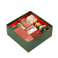 Coffret Cadeau de Noël Haut de Gamme avec Nœud pour Fenêtre, Boîte Transparente en Papier Spécial Forme Carrée/Rectangulaire, Ruban et Accessoires d'Étiquettes Volantes