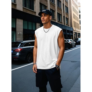 High Quality Men's Loose Athletic Tank Tops Breathable Cotton <b>Sleeveless</b> Gym Shirts Men's Tank Tops - Product Image 1