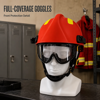 Casque de sécurité intégral avec lunettes, résistant aux chocs et à la chaleur, pour pompier, protection incendie, situations d'urgence