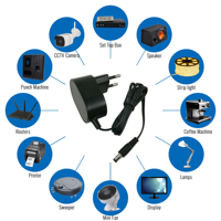 Adaptateur secteur AC/DC 12V 1A 12W personnalisé de haute qualité, alimentation intelligente en matériau PC/ABS pour système de sécurité et électronique domestique
