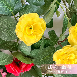 Guirnaldas de Rosas Artificiales de Ratán Francés de 180 cm de Altura, Simulación Realista, Decoraciones para Bodas, Accesorios para Interiores y Exteriores del Hogar - Product Image 4