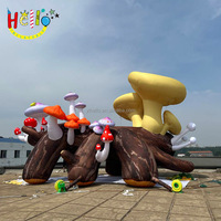 Terrain de jeux extérieur réaliste plante gonflable scène décoration accessoires champignon Statue géant