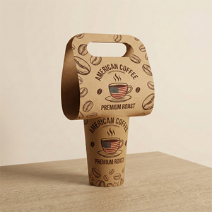 Portavasos de Cartón Ecológico para 2 Vasos, Envase Desechable para Alimentos, Portavasos para Bebidas, Bandeja para Café para Llevar - Product Image 2