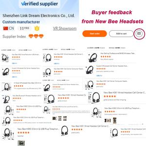 New Bee Wholesale Office USB <span class=keywords><strong>3</strong></span>,5mm Jack Office Wire Auriculares Call Center USB ENC Auriculares con micrófono de reducción de ruido - Product Image 6