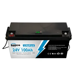 OEM Deep Cycle LiFePO4 12V 24V 100ah 200ah Bateria 24V 200Ah batterie agli ioni di litio solare batteria LiFePO4