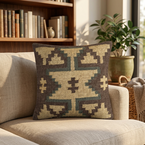 Cojines y almohadas KRAFTERS de lana y yute Kilim, hechos a mano en India, ecológicos, para todas las estaciones, cojín tejido para sofá, ideal para el hogar y hoteles. - Product Image 6
