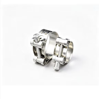 Serre-tuyau robuste en acier inoxydable KEYFOSS, style européen, renforcé, modèle 201, entièrement en acier, diamètre intérieur max. 19 mm