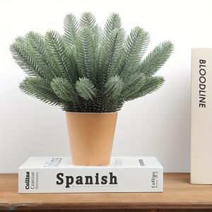 Guirlande de pin artificiel vert, aiguilles de pin en plastique, décorations de Noël, couronne décorative, plantes décoratives pour la maison, le <span class=keywords><strong>jardin</strong></span>, les décorations de vacances - Product Image 6