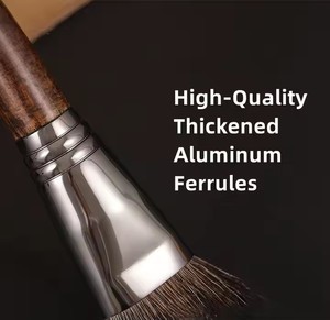 HMU DIY Ensemble de <span class=keywords><strong>pinceaux</strong></span> de maquillage pour le visage à poils de chèvre naturels et manches en bois, incluant un pinceau contour incliné pour poudre - Product Image 4