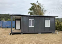 Portable 20ft préfabriqué en bois conteneur maison pliable bureau hébergement cabine détachable