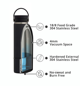 Gourde isotherme à double paroi en acier inoxydable, contenant isolé, pour conserver de l'eau chaude ou froide, pour le sport, n - Product Image 4