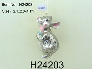 เครื่องประดับตกแต่งคริสต์มาสรูปเอลฟ์และหนูทำจากแก้วขายส่ง - Product Image 2