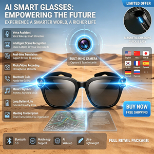 M01SP AI Smart Glasses with 8MP Camera Video Recording Many Languages Translation Sunglasses <b>Bluetooth</b> Call Music Play Men Women - Product Image 6
