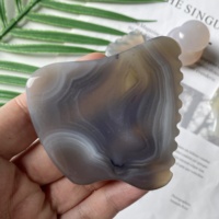 Damask — pochette de soins pour la peau, Unique, Gua Sha, Masaj, nouvelle collection, Agate grise