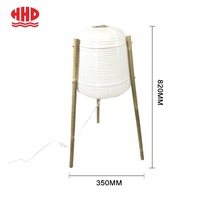 Lanterne de table en papier moderne HKH avec pied en bambou pour la décoration de la maison et l'utilisation hôtelière