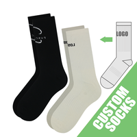 Chaussettes Personnalisées, Concevez Votre Propre Motif Sox Coton Crew Chaussettes Personnalisées Unisexe Avec Logo