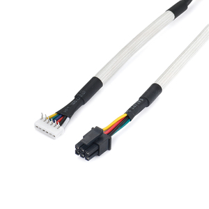 5 针 JST 转 6 针 PCIe 2x3 适配器电缆 Y 型分线玻璃纤维编织线 SALIPT 适用于 GPU 挖矿设备控制器 OEM - Product Image 1