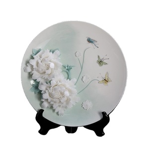 Assiette <span class=keywords><strong>en</strong></span> céramique <span class=keywords><strong>en</strong></span> forme de <span class=keywords><strong>fleur</strong></span>, peinte à la main, impression personnalisée, assiette <span class=keywords><strong>en</strong></span> porcelaine avec des ailes de différentes couleurs, assiette décorative - Product Image 2