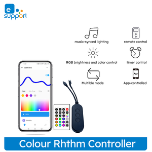 Para tira de luz <span class=keywords><strong>LED</strong></span> inteligente RGB para Bluetooth <span class=keywords><strong>WiFi</strong></span> Compatible con Alexa y EWelink APP Control de voz Salute Alice Google - Product Image 4