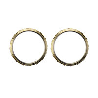 NSLikey 2PCS Chrome Analog Accent Thumbstick Ring pour PS5 Controller Accent Rings