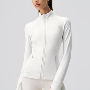 Pakaian Yoga Kerah Tinggi dengan Ritsleting Emas dari Gudang Luar Negeri AS, Atasan Yoga, Jaket Olahraga Lari, Jaket Yoga Wanita, Jaket Gym - Product Image 2