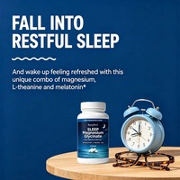 Capsules de magnésium glycinate à marque privée avec mélatonine + L-théanine + GABA pour un sommeil réparateur, la relaxation et le calme