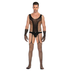 Vente chaude <span class=keywords><strong>bas</strong></span> pour hommes Floral Mesh noir Lingerie résille <span class=keywords><strong>bas</strong></span> pour hommes - Product Image 5