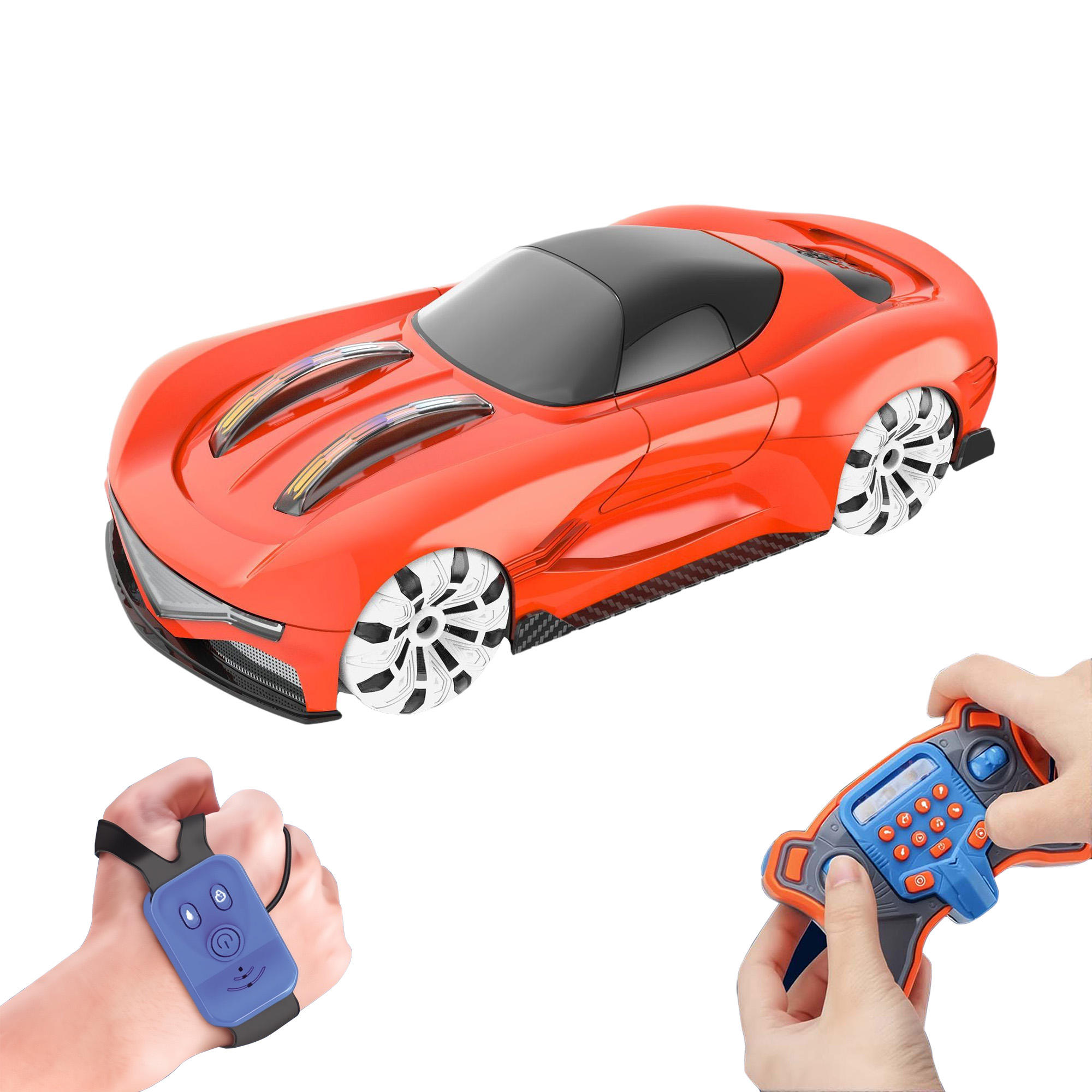 สีส้ม (รีโมทคอนโทรลแบบมือถือ+นาฬิกา)