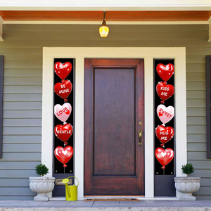 Valentine's Day Love Polyester Door Curtain 30*180cm Festive <b>Banners</b> for Home Decor - Product Image 3