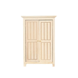 1:12 casa de muñecas en miniatura de alta calidad, modelo de dormitorio con armario de doble puerta, adornos de muebles de madera DIY para accesorios de tiro - Product Image 6