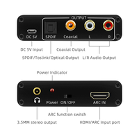 Adaptateur Extracteur Audio TUTI 3,5 mm Jack Casque Coaxial SPDIF RCA R/L Convertisseur DAC Audio HDTV avec Canal de Retour Audio ARC