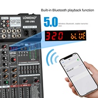 Mélangeur 6 canaux USB pour effets DSP320, égalisation et enregistrement sur ordinateur, idéal pour les conférences et les réunions - Modèle AM-UM6