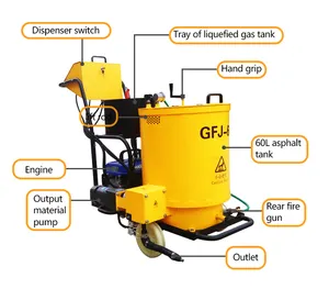 Machine de cachetage de fissure d'asphalte machine de cachetage de fissure de route joints de route