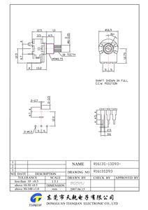 Terwin Chất Lượng Cao Thấp Trượt Tiếng Ồn <span class=keywords><strong>Potentiometer</strong></span> 300 Độ 3 Pin Bảng Điều Chỉnh Núi Quay <span class=keywords><strong>Potentiometer</strong></span> - Product Image 6