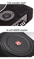 Caisson de basses de voiture avec haut-parleurs amplificateur 600w Audio actif 12V 8 pouces caisson de basses de voiture